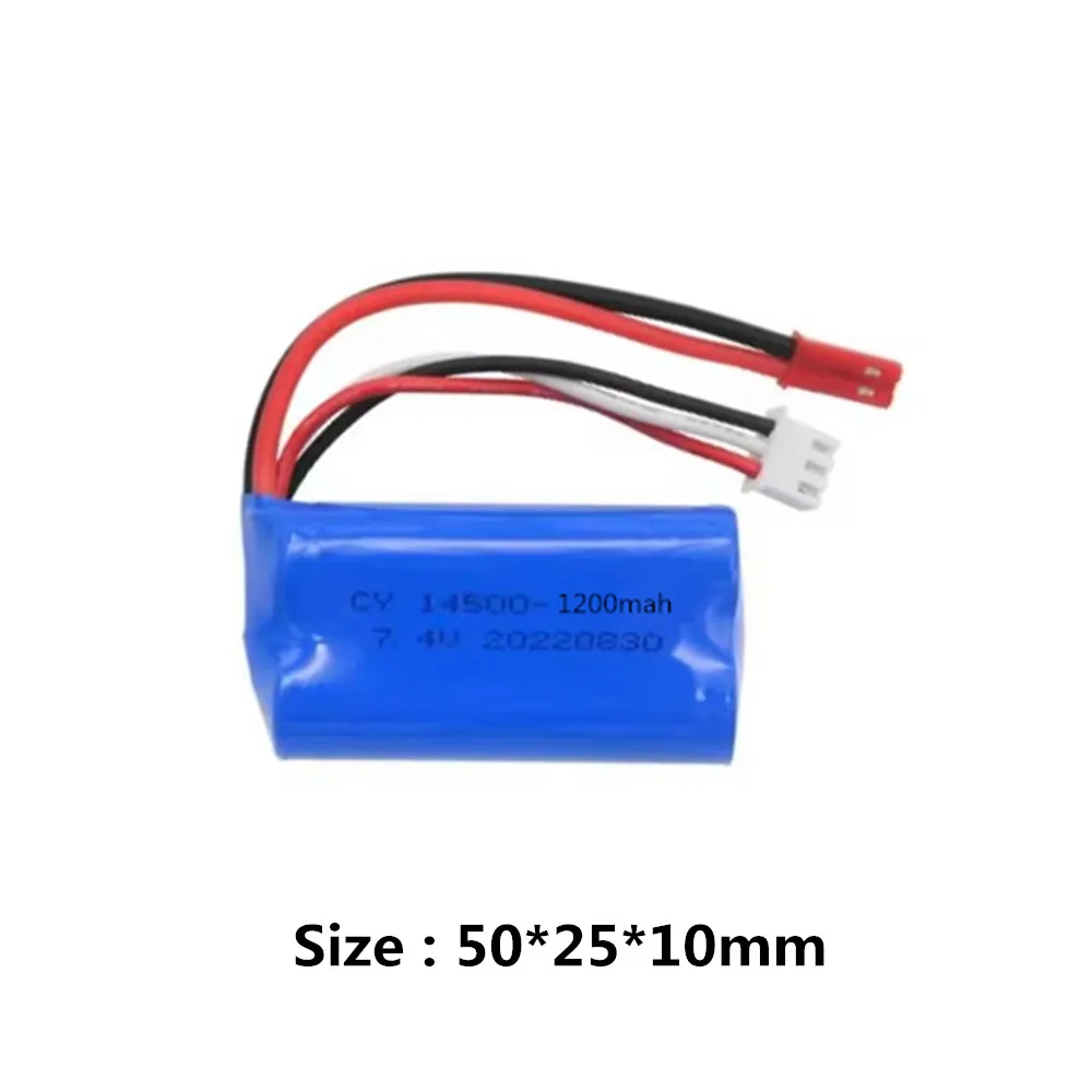 Upgrade 7.4V 1200mAh Battery / Charging Cable For : JJRC C8813 RC Car Battery  JJRC C8813 Parts Battery JST Plug