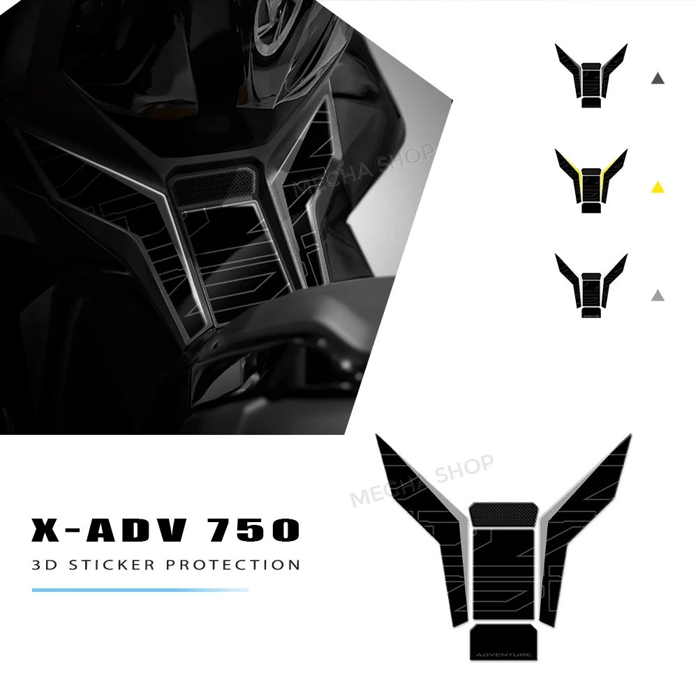 For Honda X-ADV 750 2025 Fuel Tank Middle Protection 3D Resin Protection Sticked on XADV-25-001