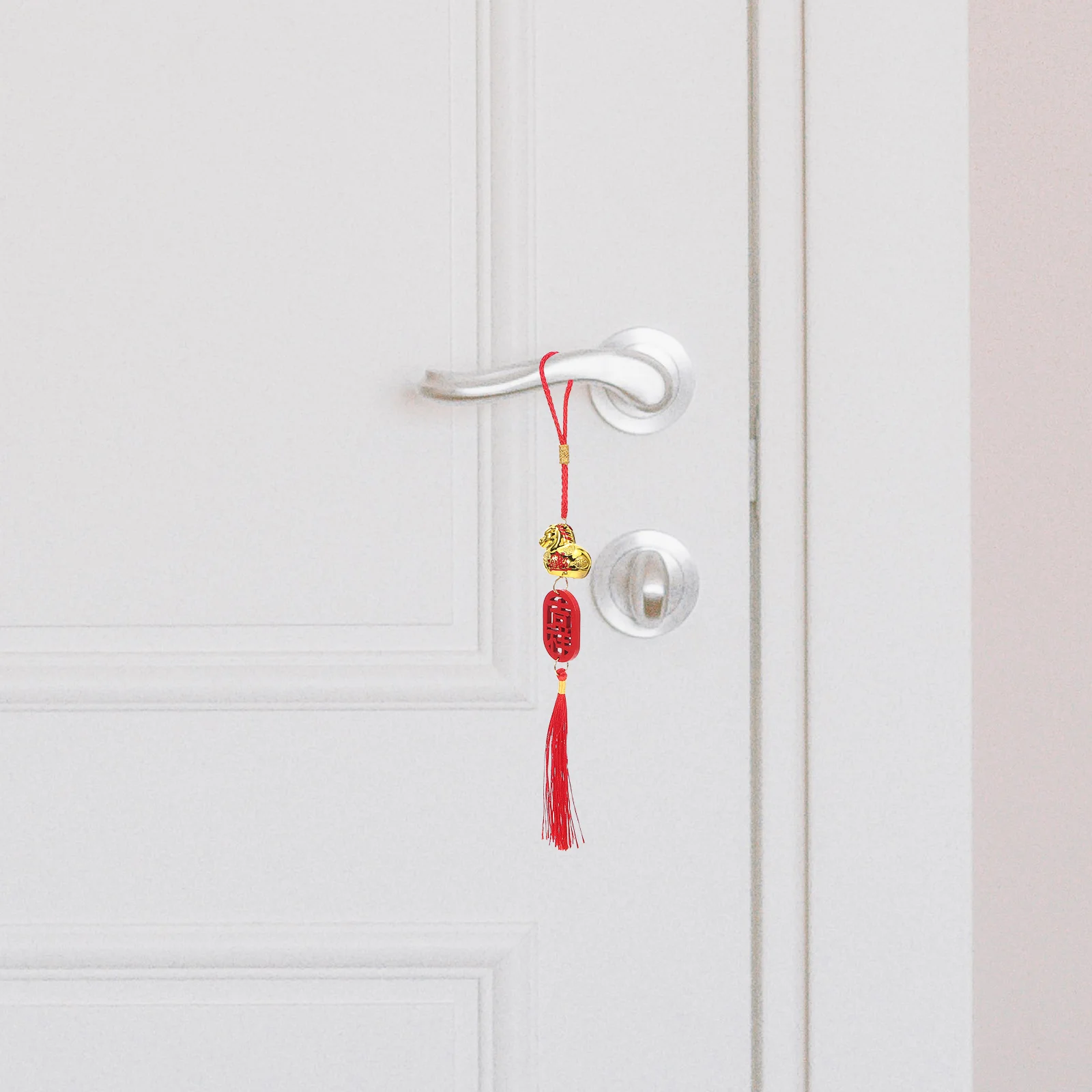 

5pcs Chinese New Year Horse Hanging Decoration, Wooden Bonsai Ornaments With Tassels For Spring Festival Decor, Lunar New Year