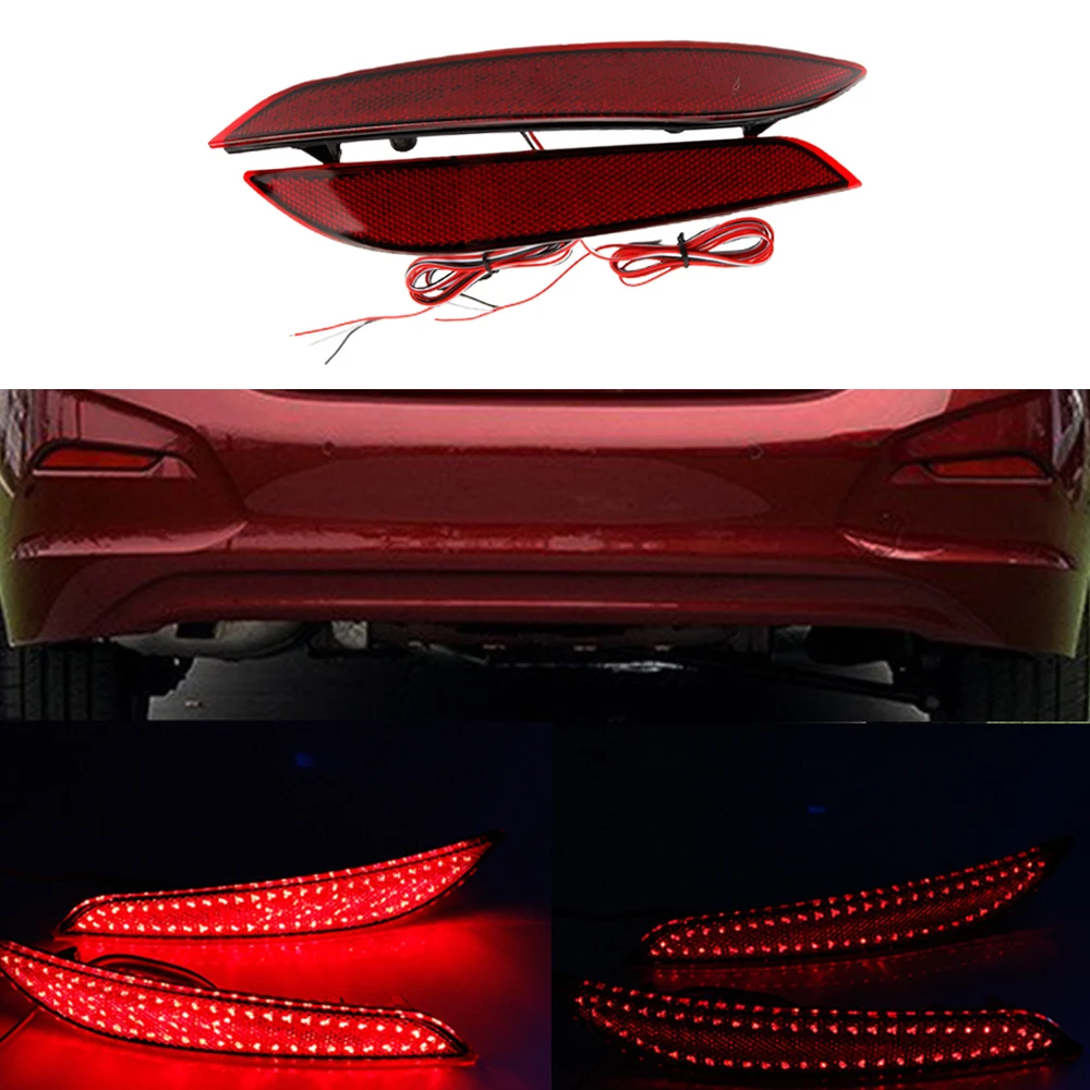 2 szt. Lampa tylny hamulec LED reflektor tylnego zderzaka do chevroleta Cruze 2016 2017