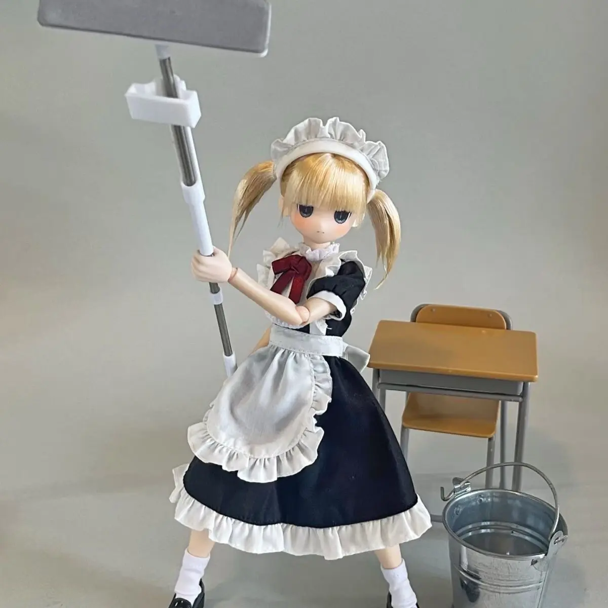Azone Doll Maid Outfit Set Doll Costume Dress Up Accessory For Movable Action Figure Doll Role Play Display