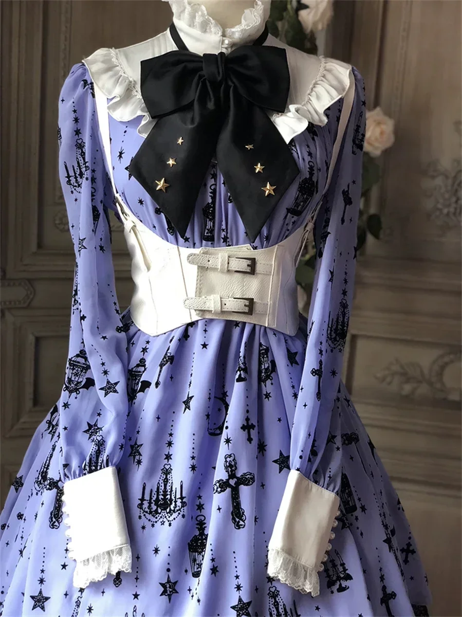 Dark Holly cintura regolabile Lolita vita cravatta Lolita accessori abbigliamento cravatta petto in pelle