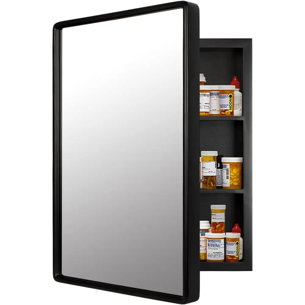 

Medicine Cabinet Mirror or Bathroom, 24''x16'' armhouse Wood e Bathroom Medicine Cabinet with Mirror, Vanity MirrRecor Surace Mo