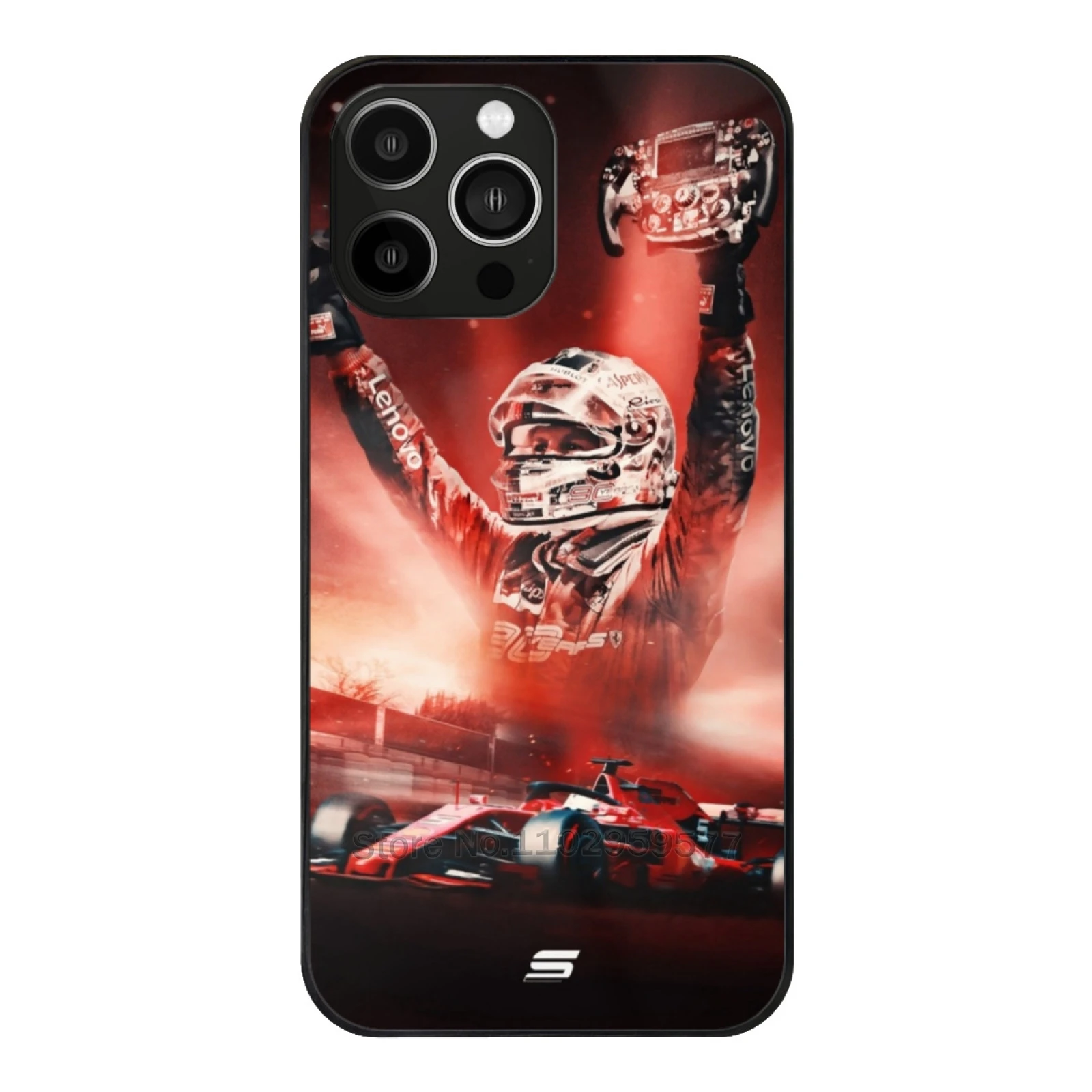 Vettel 20 Tempered Glass Case For Iphone 15 14 13 12 11 Pro Max X 7 Plus Case Vettel Vettel Customized Phone Case