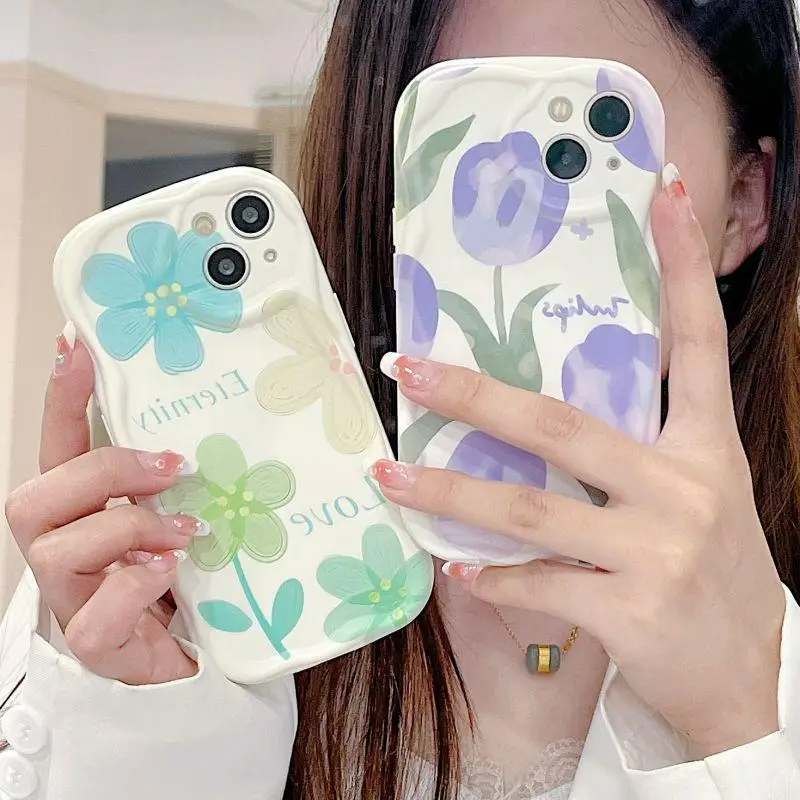 Love Heart Case for Xiaomi POCO X5 X3 Pro X4 NFC F3 F4 X4 GT M3 M4 Pro Couqe MI 11 Lite 5G NE 12T 12 Lite Soft Curly Wave Cover