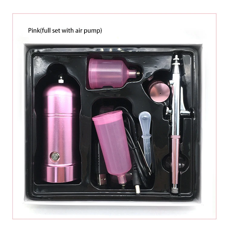 Professional Portable Cordless Airbrush  for Beauty Make-Up with Compressor Home Use and Studio Features