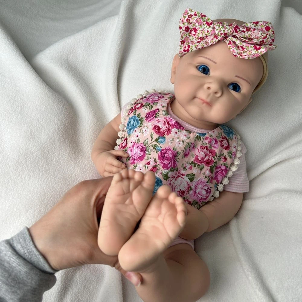 

19Inch Bettie Full Solid Lifelike Silicone Reborn Baby Girl Handmade Visible Veins Weighted Doll for Companion Parents Kids Toy