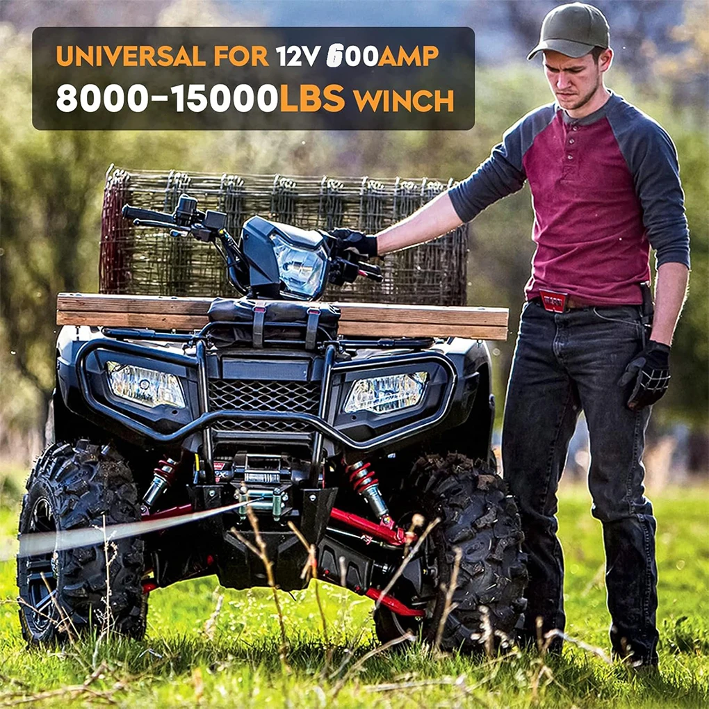 C12V الجر ونش الملف اللولبي التحكم التتابع 600A ونش التتابع الملف اللولبي العالمي ل ATV UTV 8000-15000 رطل المقاولين