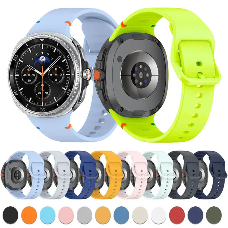 Silikonarmband für Samsung Galaxy Watch 9 8 40mm 44mm Offizielles Stitch Komfortables Armband Galaxy für Watch 8 Classic 46mm Gürtel