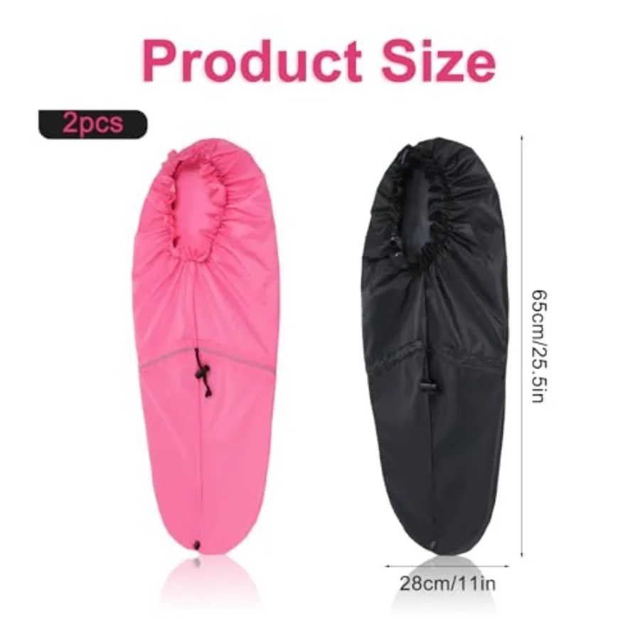 2pcs Large Adjustable Braids Shower Cap for Long Hair Waterproof Shower Caps for Women Men Reusable Extra Long Hair Bonnets for