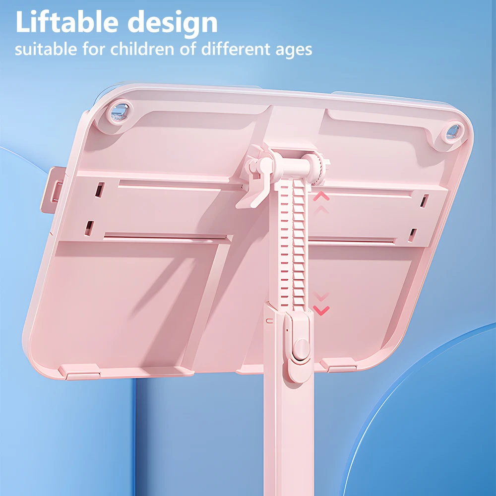 M & G-Suporte Multifuncional Leitura Suporte, Desktop Lifting Device, Anti Low Head, Student Book Stands, Rosa, Azul