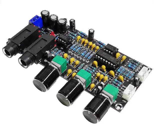 PT2399 Karaoke moving coil reverberation microphone amplifier board, singing voice pre-amplifier board, DC 12-24V