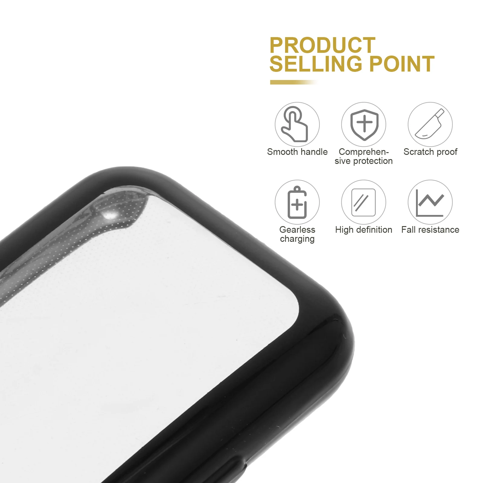 

2Pcs Full Coverage TPU Protective Case for Cover Scratch Resistant Lightweight Portable Accessory Smart Watch