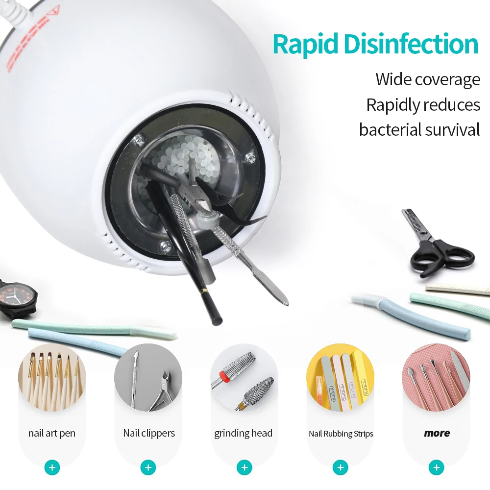 100W Nail Tool Sterilisator Pot Hoge Temperatuur om Nail Tool Desinfectiemiddel Pot Pincet Desinfectiemiddel Container schoon te maken