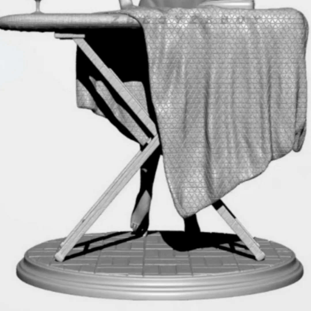 Resin Model Figure, 1/24 Scale Woman Who Irons Clothes, GK, Unassembled and Unpainted Kit, 3D DIY Toy