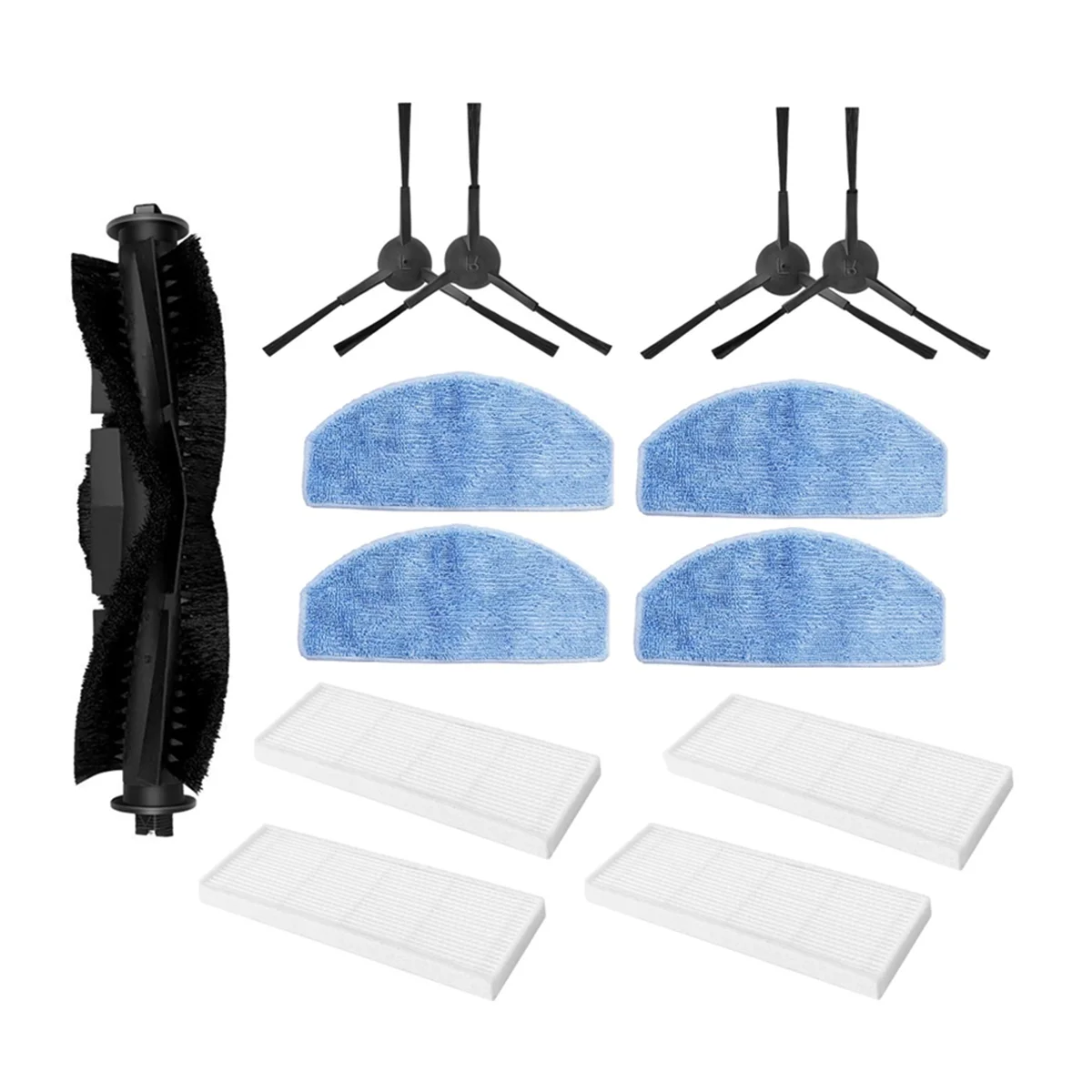 Piezas de recambio para aspiradora Laresar Mars01 / Lubluelu SL68, Cepillo Lateral principal, filtro Hepa, paño de mopa, 13 Uds.