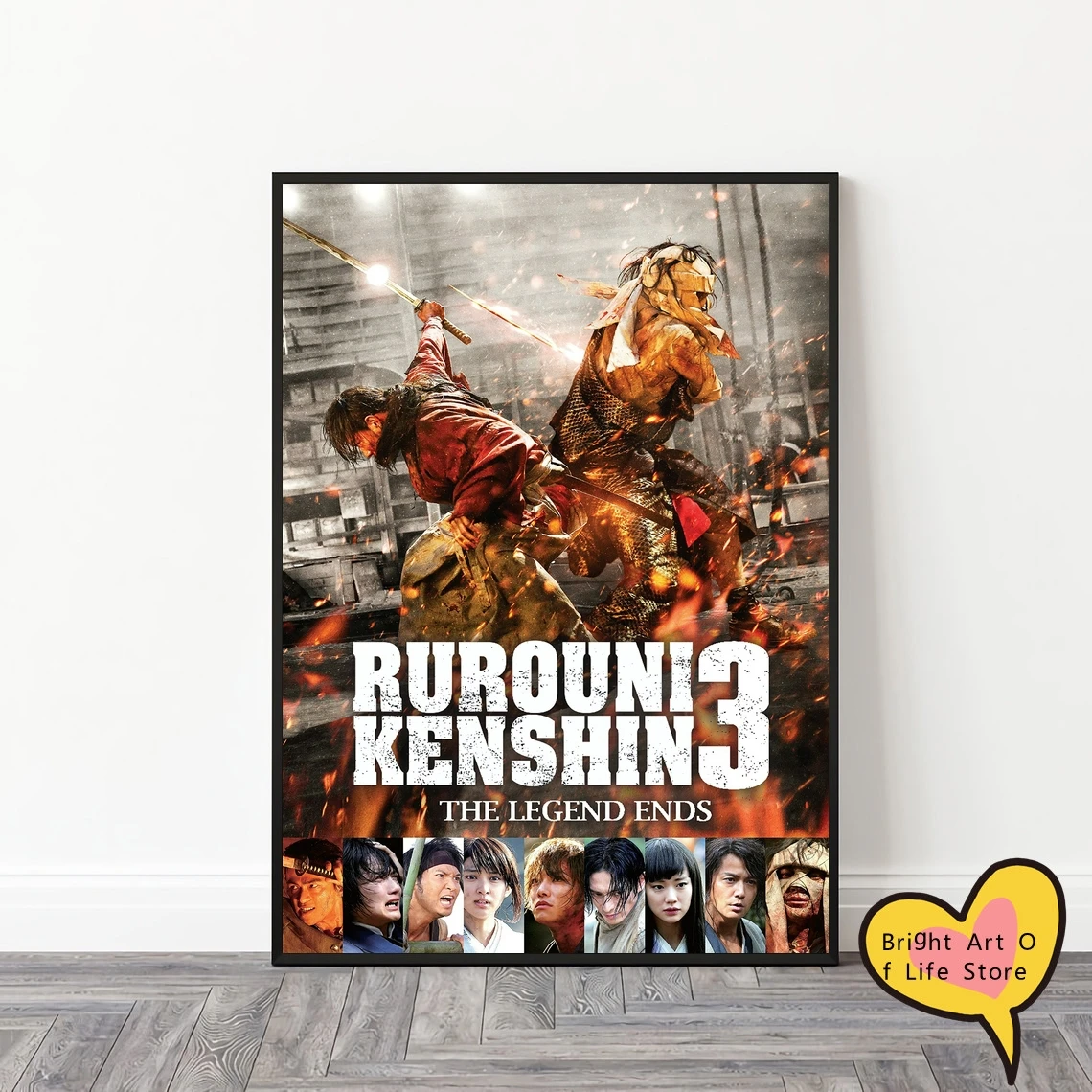 Rurouni Kenshin الجزء الثالث The Legend ينتهي ملصق الفيلم ديكور المنزل طلاء جدران (بدون إطار)