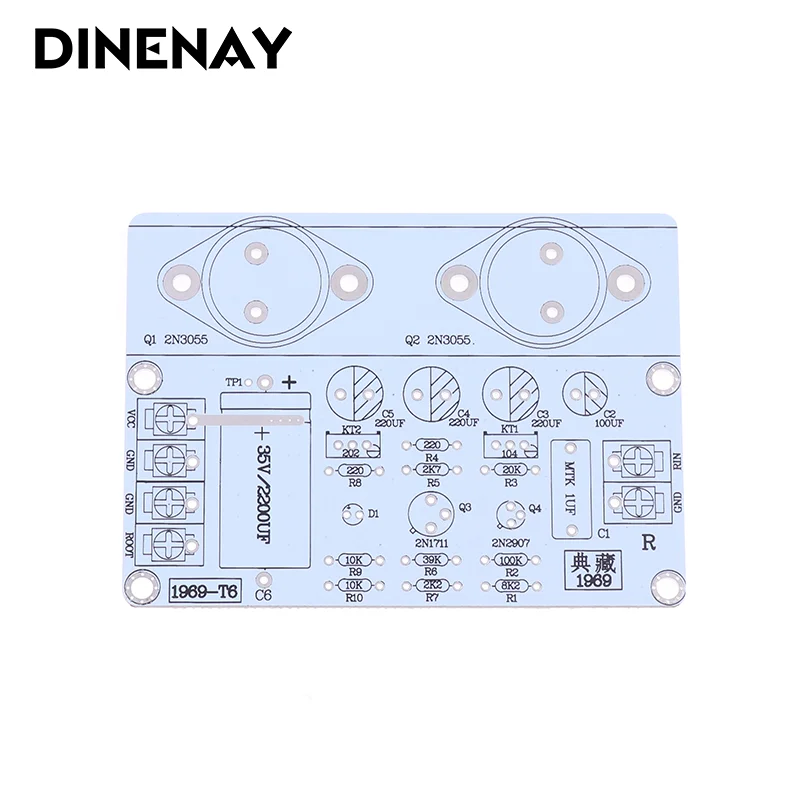 Classic HiFi Class‑A Audio Amplifier Board PCB Module, Two Channel Stereo Power Amplifier Amp Board for DIY Audio System