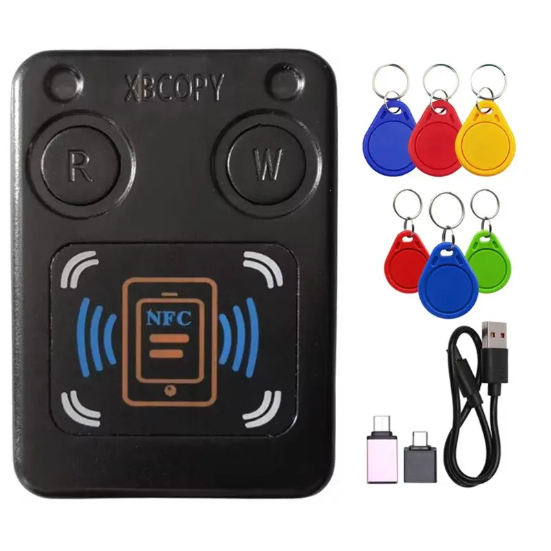 

B67C RFID Smart Chip Card Reader Copier +3XUID/CUID Keychain IC 13.56Mhz ID 125K 250K 375K RFID Token Clone Duplicator