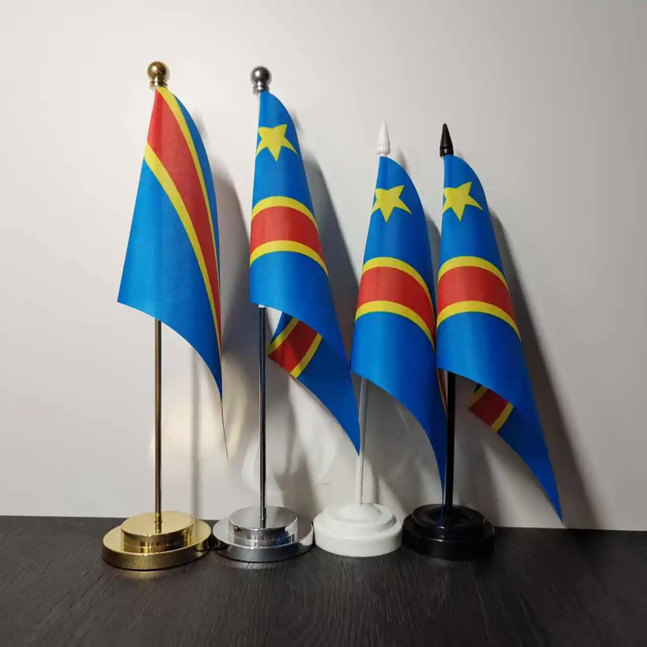 Congo National Flag 14x21 Cm Polyester Hand Flag for Office Desk Table Decorations Gongo Flags
