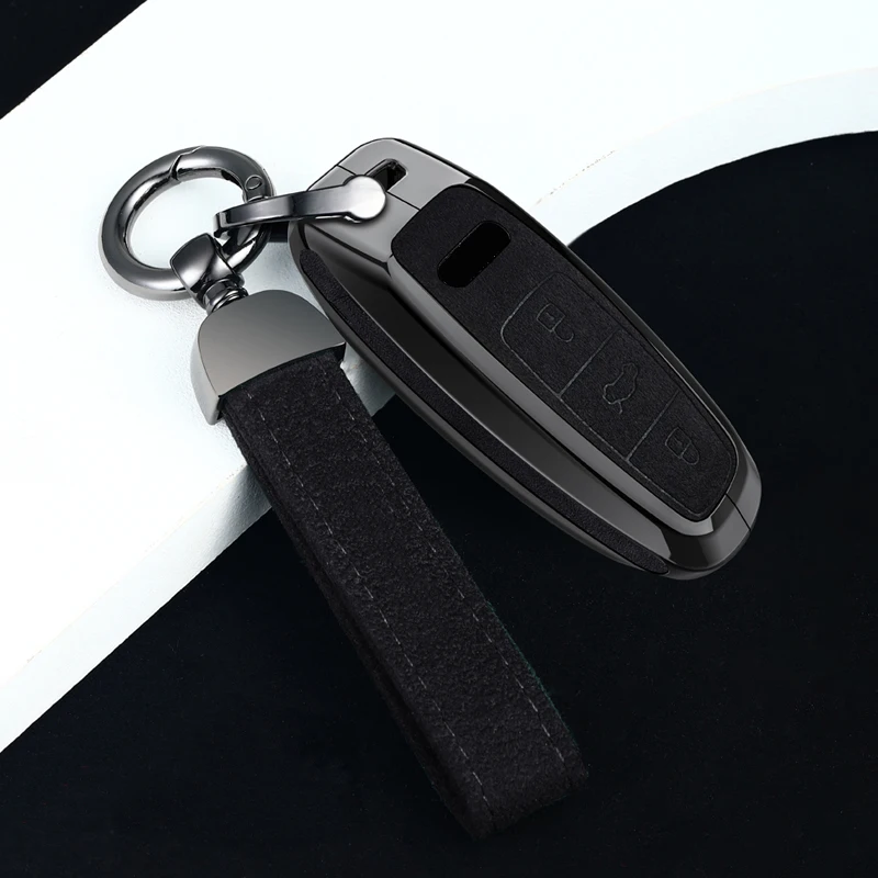 Car Key Fob Case Cover Bag Protector Suitable For Audi Key Fob Cover Case A6 C8 A7 4KA A8 4N2 4N8 Q8 4MN Car Styling Accessories