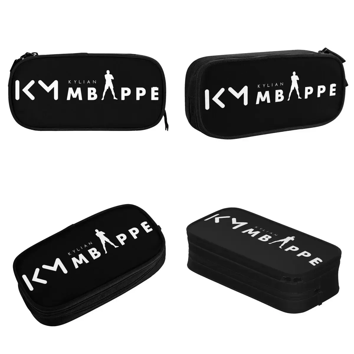 Mbappe KM Football Pencil Cases Soccer  Pen Holder Bag for Student Big Capacity Office Zipper Pencilcases