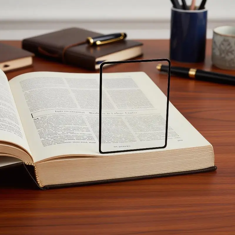 Full Page Large Sheet Magnifying Glass, Ultra-Thin Reading Aid Magnifier Lens for Books & Documents