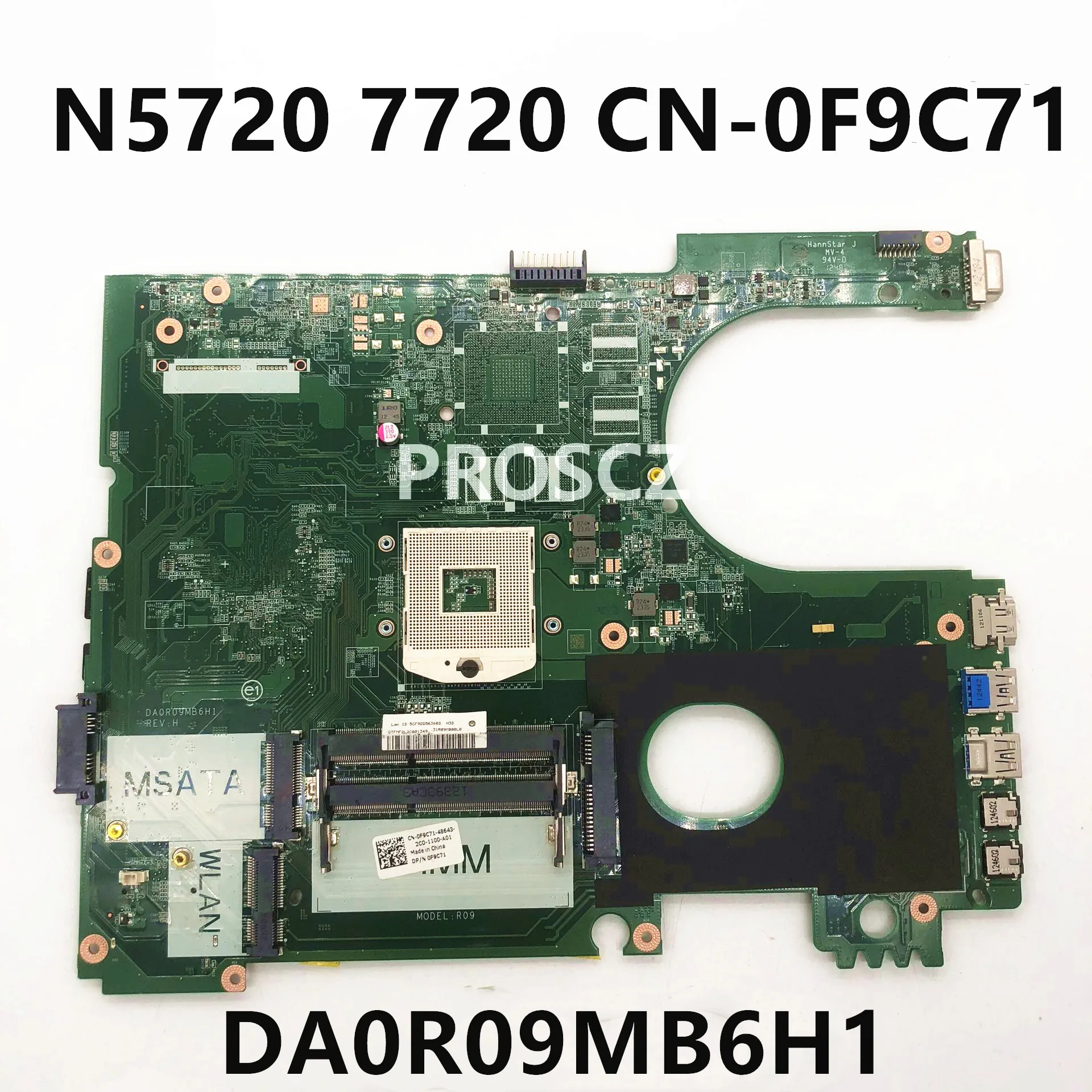 CN-0F9C71 F9C71 0F9C71 Mainboard For DELL Inspiron 17R N7720 5720 7720 DA0R09MB6H1 Laptop Motherboard DA0R09MB6H1 HM77 Mainboard