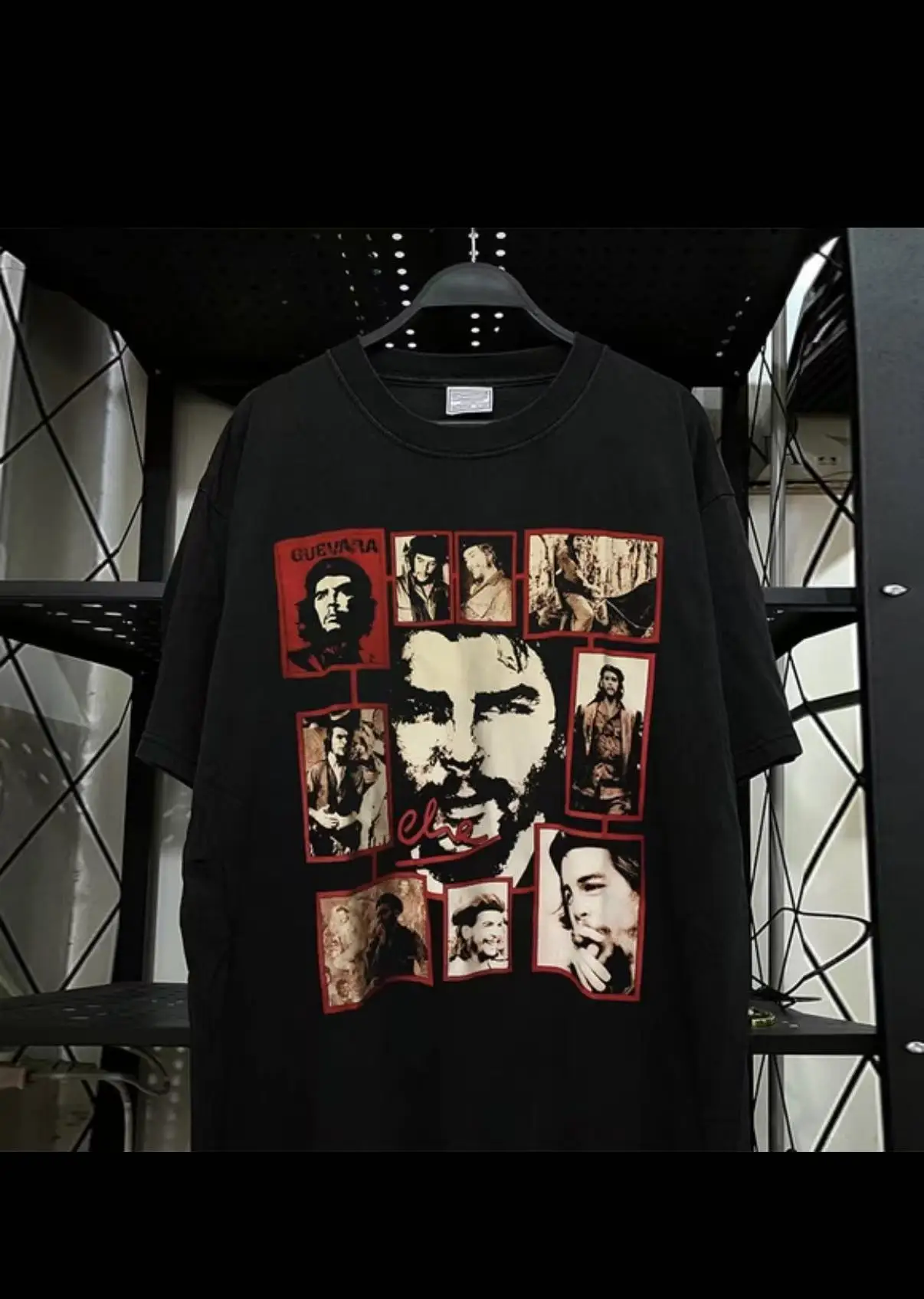 Che Guevara Heavyweight Cotton Short-Sleeve T-Shirt Hip Hop High Street Style Cool American Retro Fashionable Versatile Men's Tee.cotton t shirt, 100% cotton tee, soft breathable t-shirt, summer short sleevetops, unisex graphic tee, plus size t shirts   .