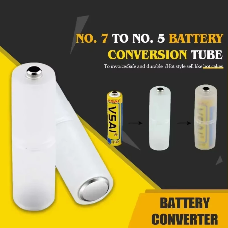 4Pcs AAA to AA Size Cell Battery box Converter Adapter Batteries Holder Plastic Case Switcher for AAA to AA battery