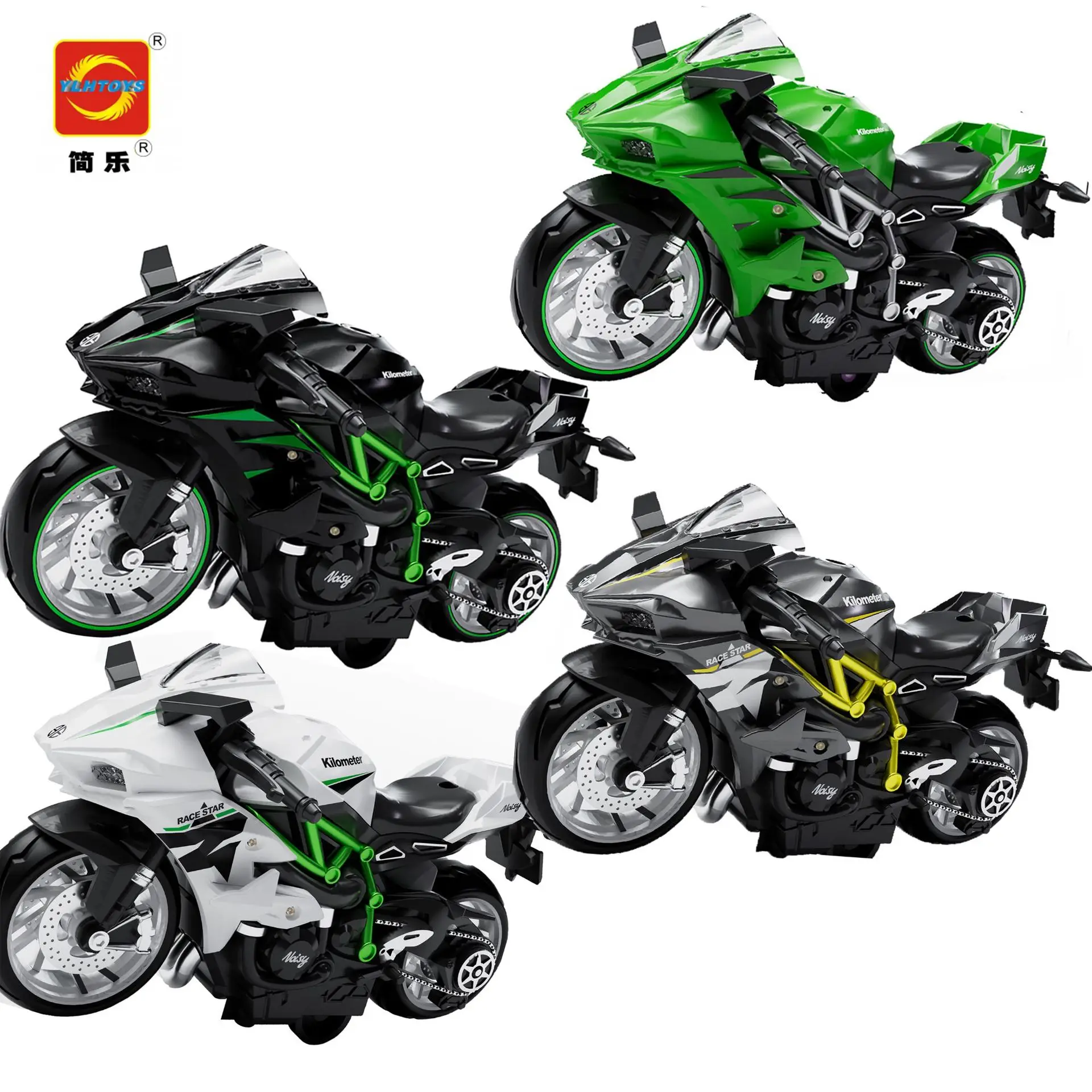 新しいオートバイデスク装飾 1:18 H2 R H2r モデル静的ダイキャスト車グッズ趣味モトおもちゃギフトバイクギフト
