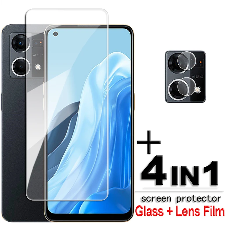 

For OPPO Reno7 4G Glass Reno7 Tempered Glass Full Glue Screen Protector OPPO Reno7 Lite Reno7 Z Reno 7 4G 5G Lens Film 6.43 inch