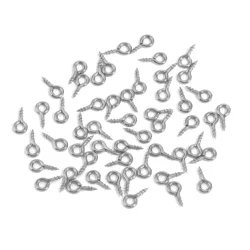 Aiovlo-Épingles à vis en acier inoxydable pour pendentif, crochets à vis en fer, fermoirs adaptés aux perles percées, bijoux de bricolage, 100 pièces/lot