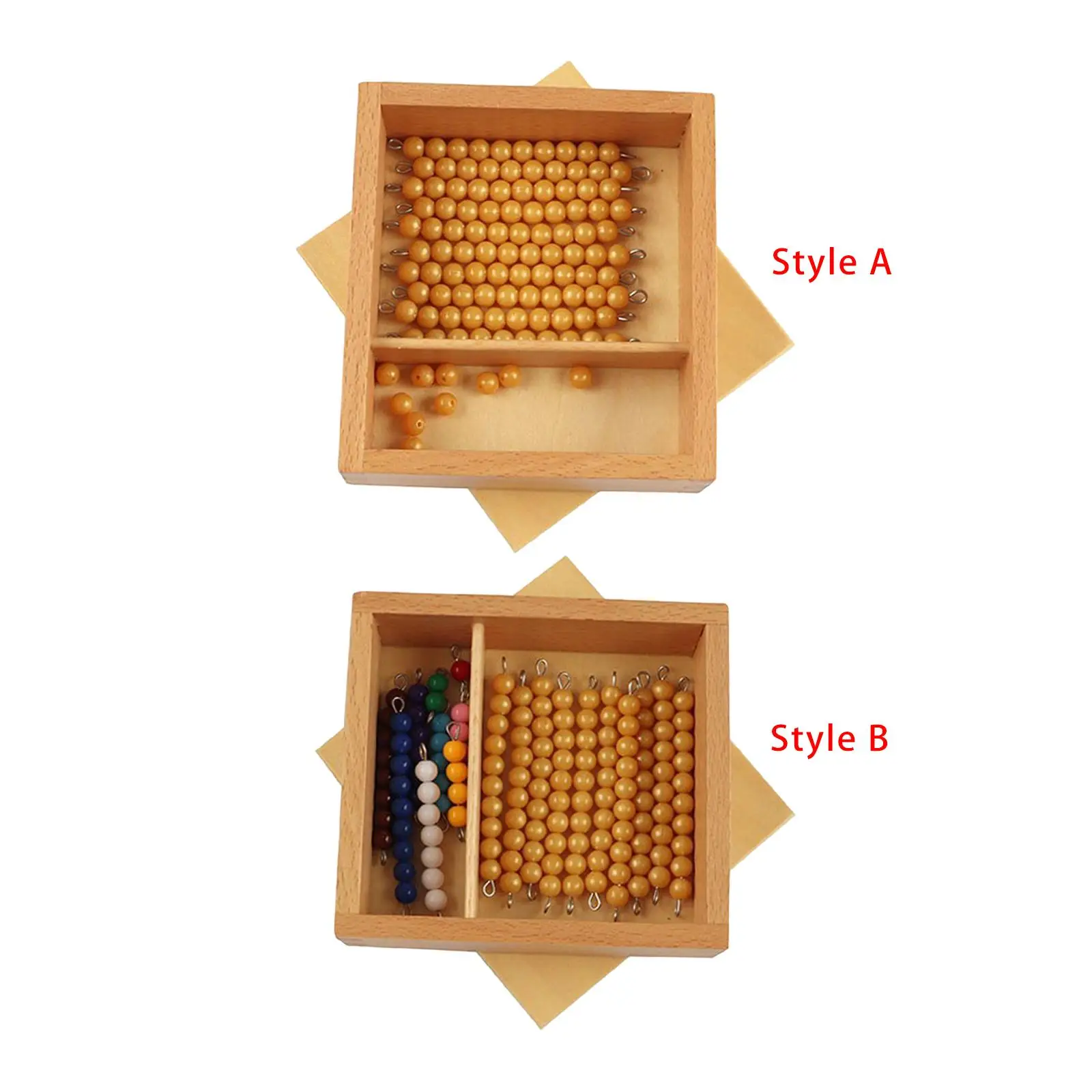 Montessori Math Beads Zabawka matematyczna Manipulatywne dla dzieci w wieku od 3 lat i starszych w wieku przedszkolnym