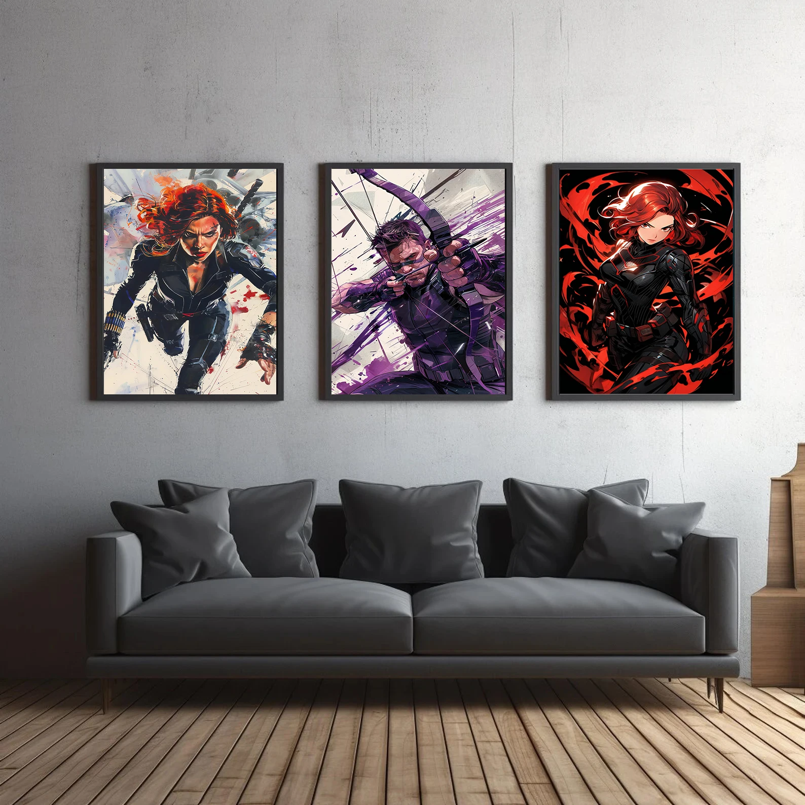 Black Widow Movie Self-adhesive Poster HD Room Decor Wallpaper Hawkeye Figures Photos Home Decoration Painting Marvel Wall Art