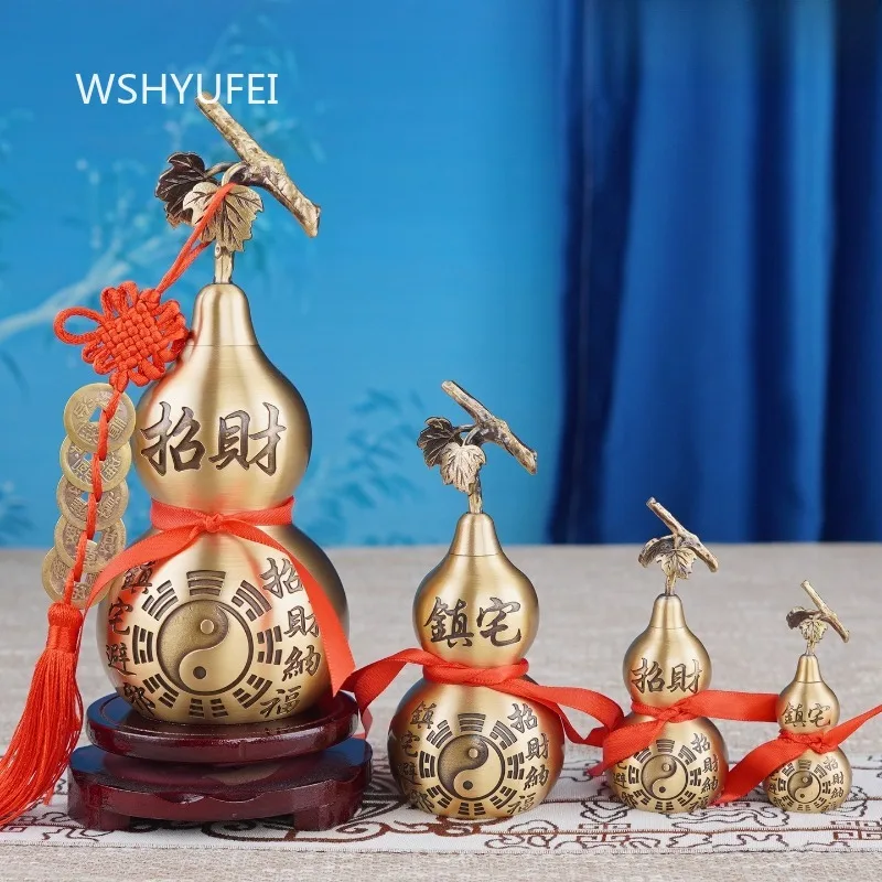 Bagua Gourd Ornament Town House Wealth Attraction Living Room Decoration Headboard Gourd Pendant At The Entrance Bronze