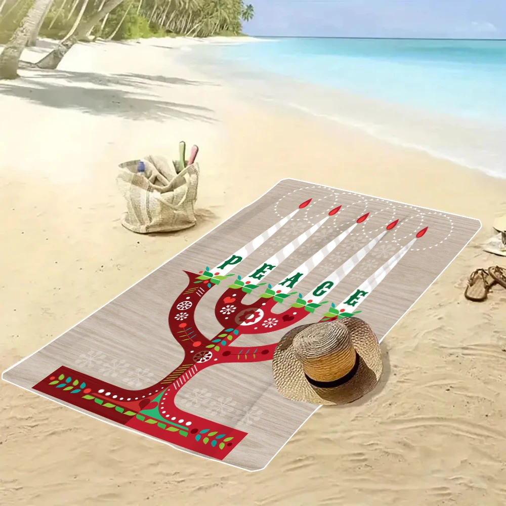 Peace Chandelier Beach Towels, Ultra-fine Fiber Beach Blankets, Highly Absorbent Bath Towels8.19