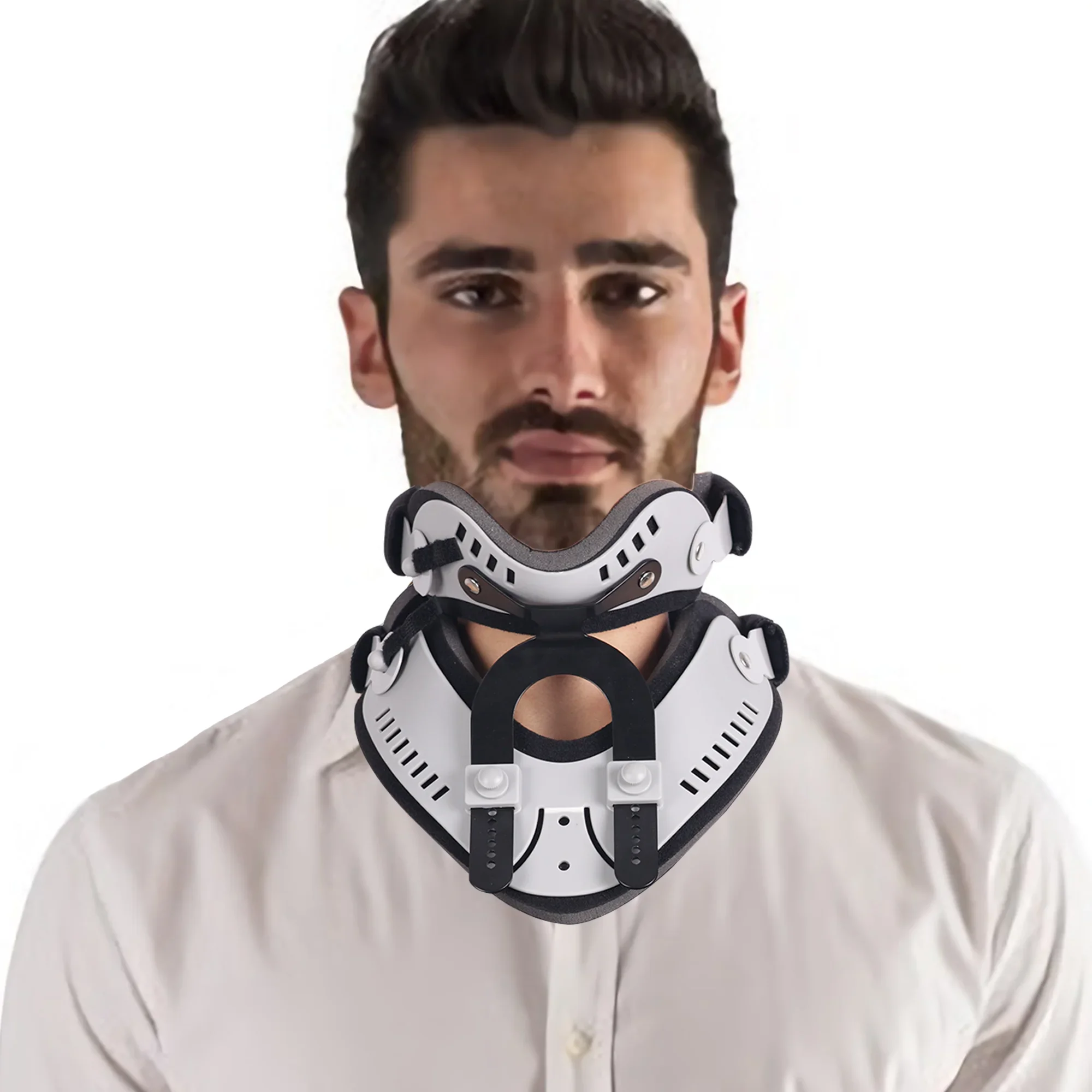 Adjustable Cervical Collar, Neck Brace for Relieving Neck Discomfort and Spine Pressure, Cervical Muscle Strain, Neck Stretcher