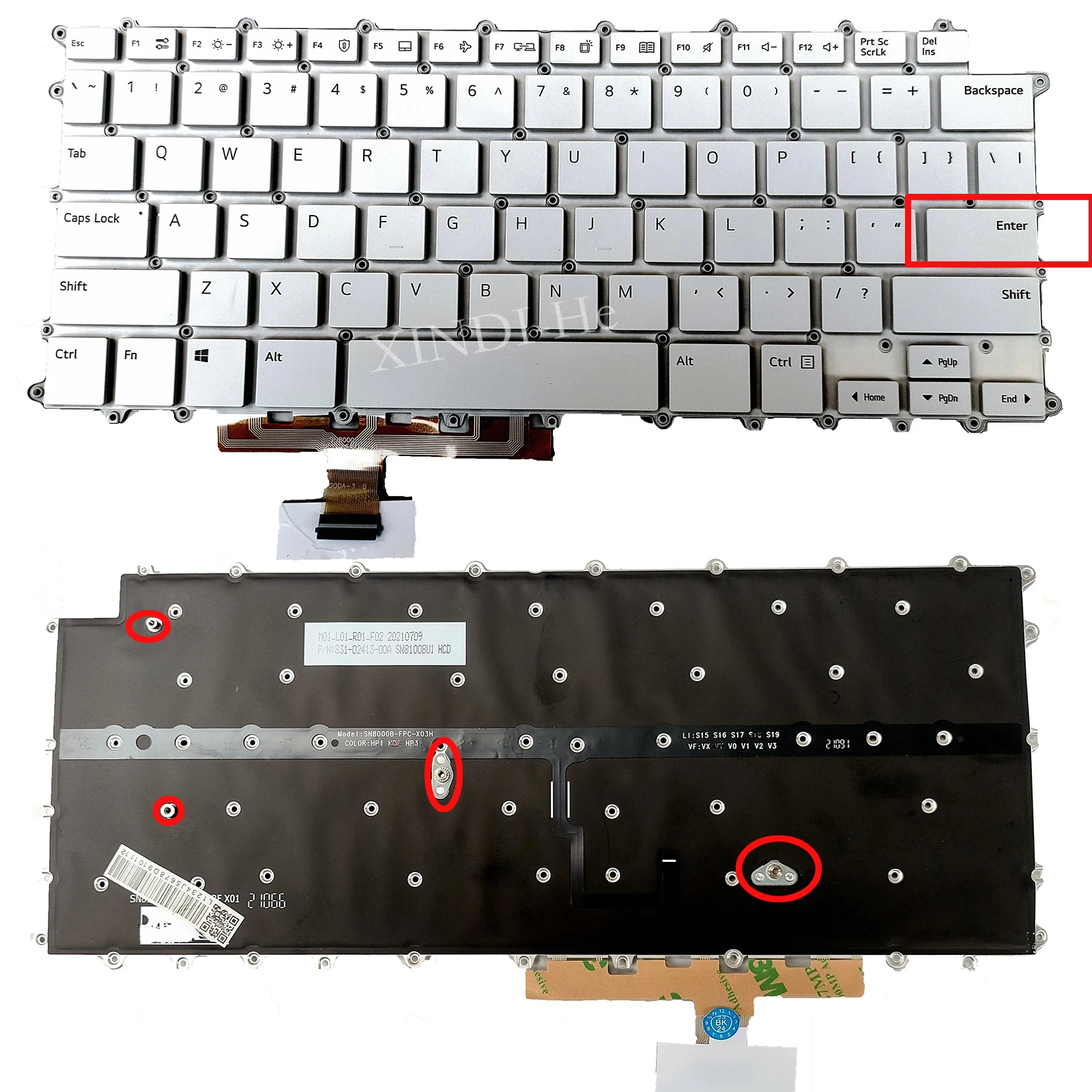 

US English Backlit Keyboard For LG 14Z90Q 14Z90Q-K 14Z90Q-G 14Z90Q-V White