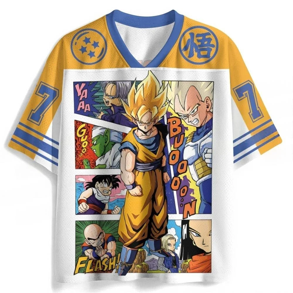 Klassisches Dragon Ball Z, Multi Super Saiyan Comic Storyboard 3D-Druck, Anime Sport Freizeit T-Shirts für Männer und Frauen – Detail 6