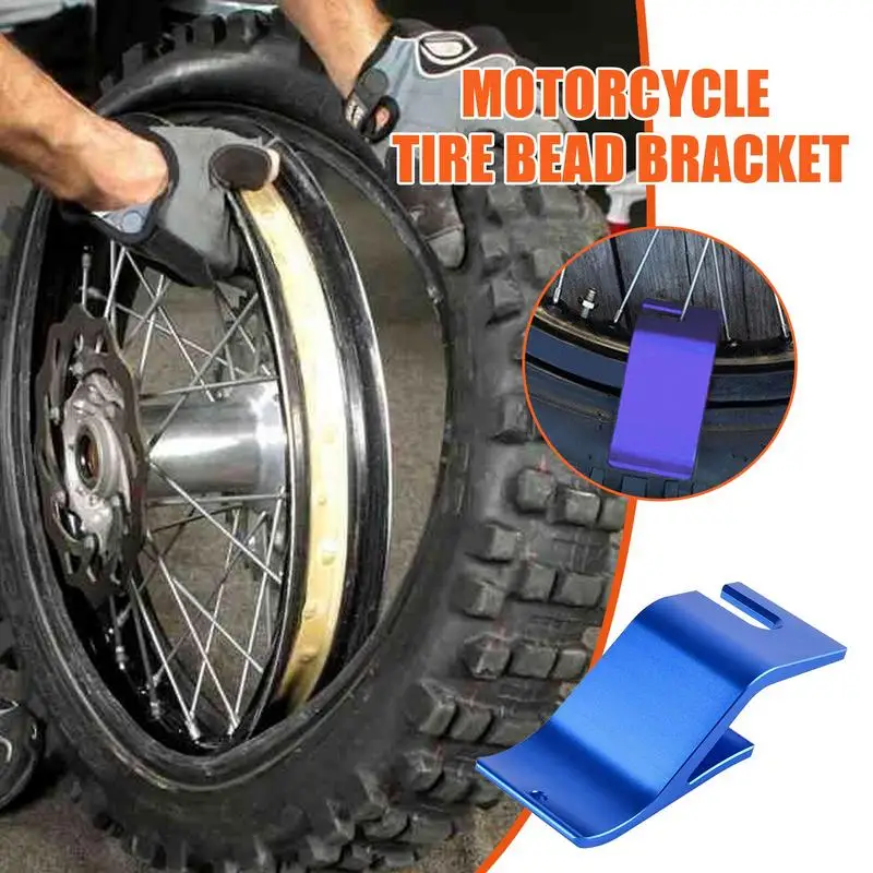 Motorcycle Tire Bead Bracket Professional Aluminum Tire Bead Holder No Pinch Tire Tool Portable Off-Road Dirtbike Tire Tools For