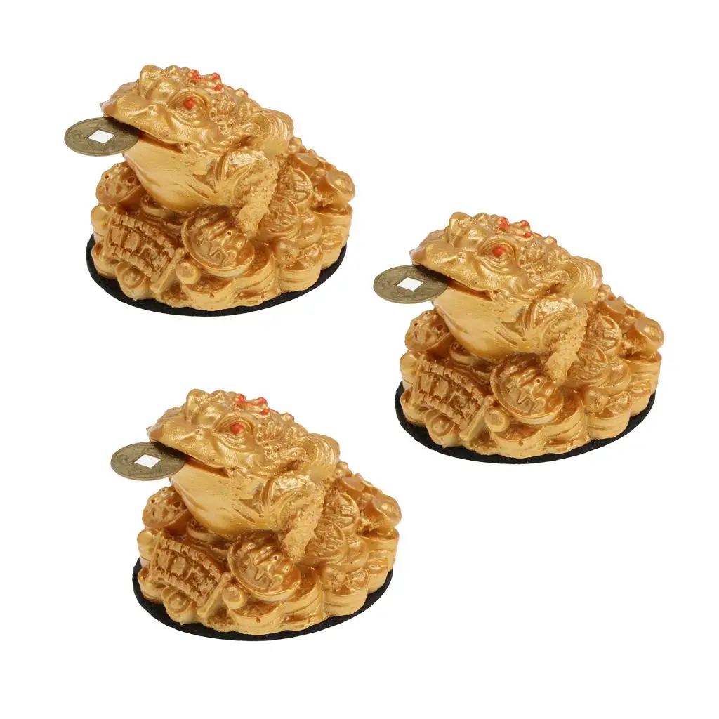 Three Legged Fortune Symbol Resin Decor Figurine Feng Shui Beast Statue for Wealth Attraction in Stores