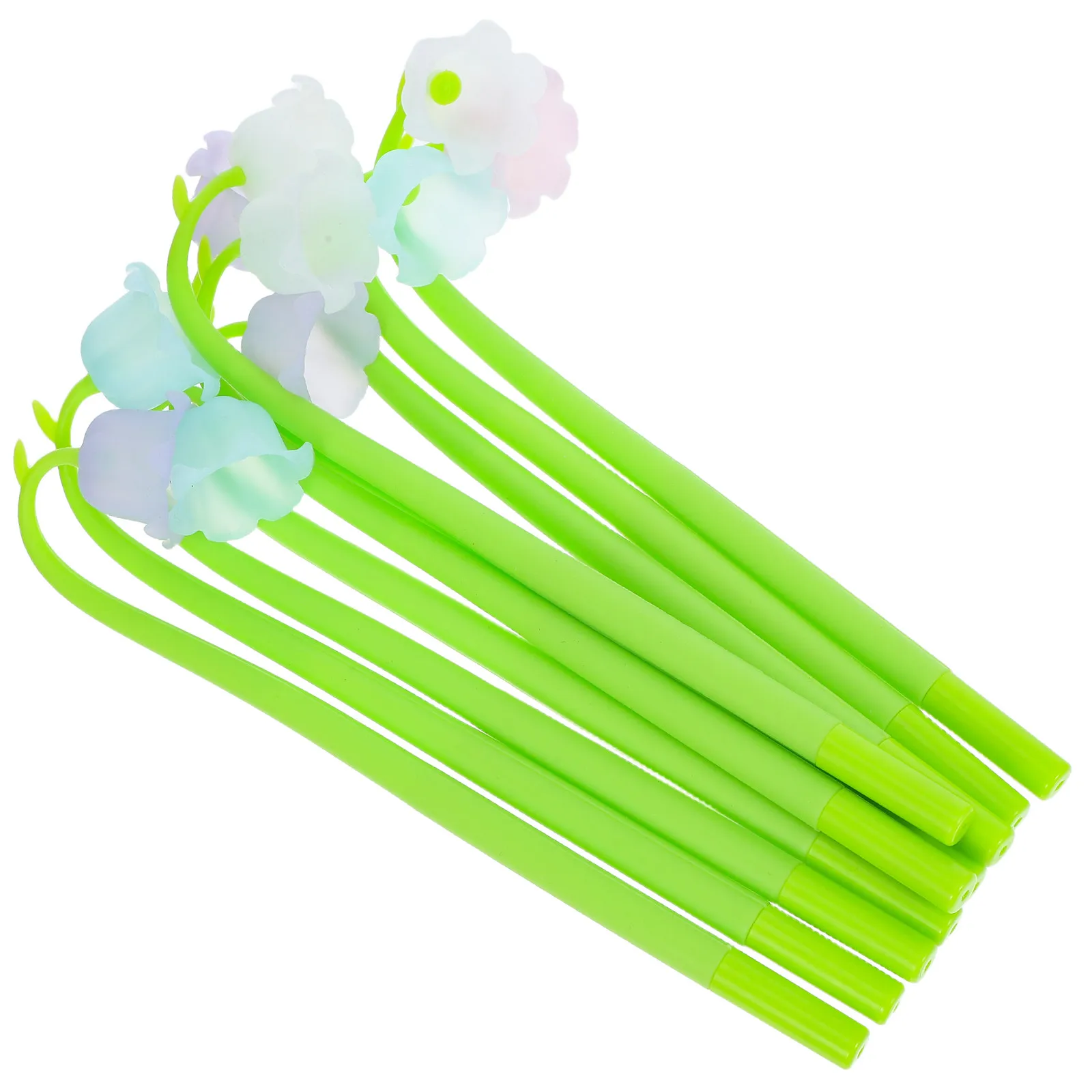 

10Pcs Lily of Neutral Pens Cute Gel Ink Pens for Portable Multipurpose Writing Tool Students Signature Pen Set