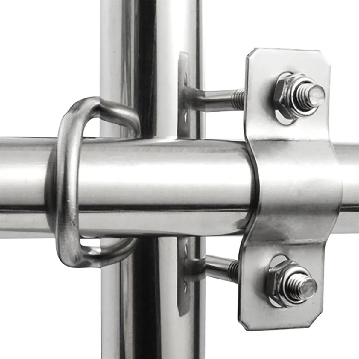 304 Stainless Steel Double U-Shaped Pipe Clamp Screw Clip Cross Bolt Water Tube Limit Bar Aquaculture Farm Hardware