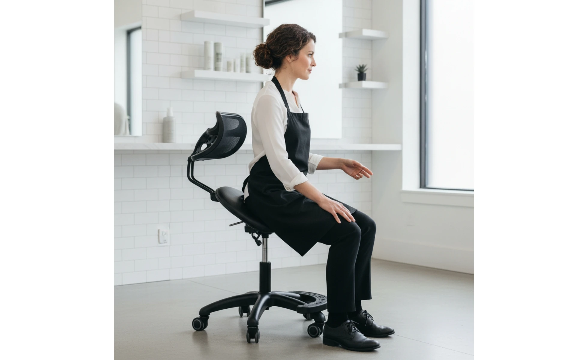 Saddle Stool with Wheels Ergonomic Stool with Backrest Saddle Chair Heavy-Duty for Stylists, Salon, Medical Office Saddle Stool with Wheels Ergonomic Stool with Backrest Saddle Chair Heavy-Duty for Stylists, Salon, Medical Office