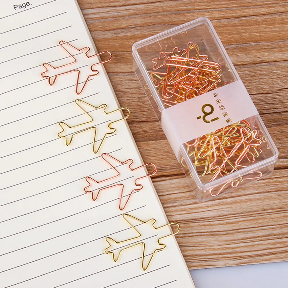 

24 шт. Креативные зажимы для бумаги в форме самолета, разноцветные, для офиса и школы, зажимы для заметок