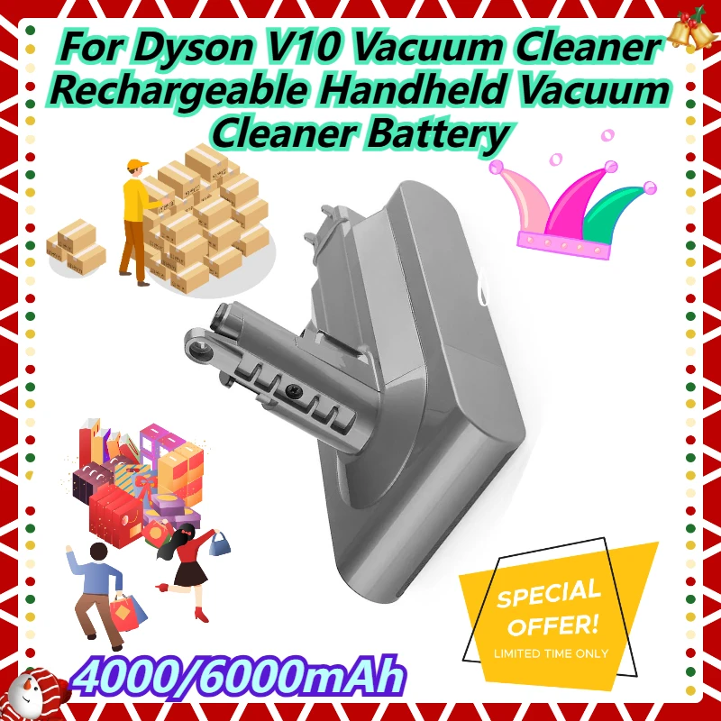 

4000/6000mAh For Dyson V10 Vacuum Cleaner Rechargeable Handheld Vacuum Cleaner Battery