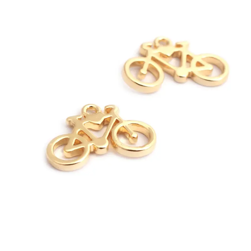 18K الذهب اللون النحاس دراجة سحر المعلقات عالية الجودة Diy بها بنفسك مستلزمات صناعة المجوهرات قلادة أقراط اكسسوارات للنساء #2