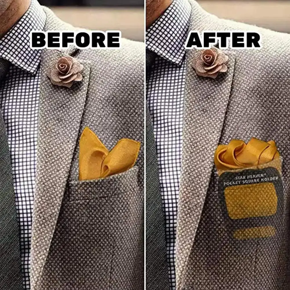 Pocket Square Holder Handkerchief Keeper Organizer Man Prefolded Handkerchiefs For Men Gentlemen Suit Wearing Accessories