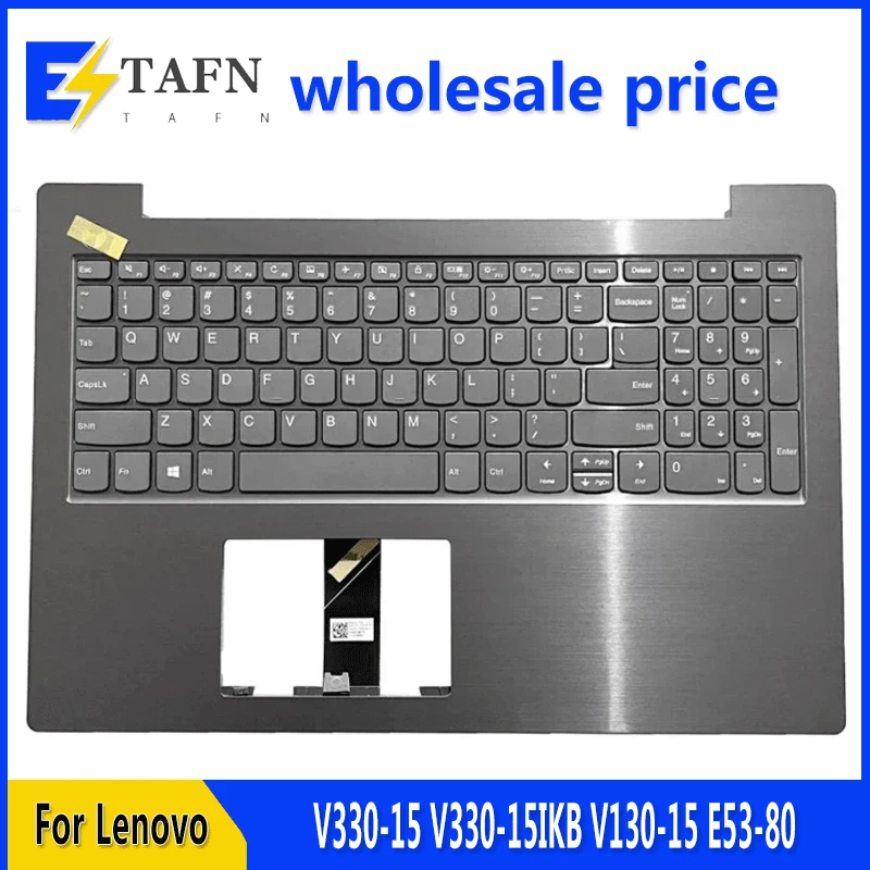 

New Original Laptop Palmrest For Lenovo V330-15 V330-15IKB V130-15 E53-80 Top Case Upper Cover With US Keyboard